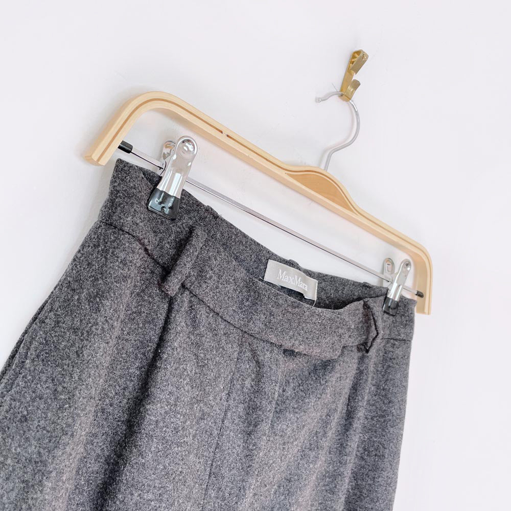 vintage max mara high rise wool-blend trouser
