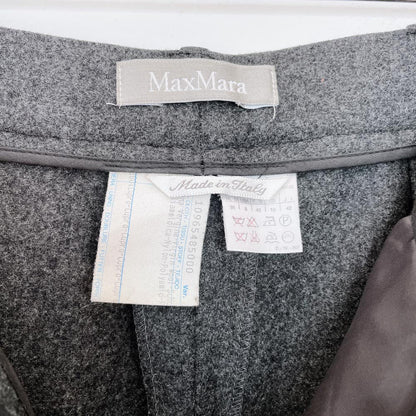 vintage max mara high rise wool-blend trouser