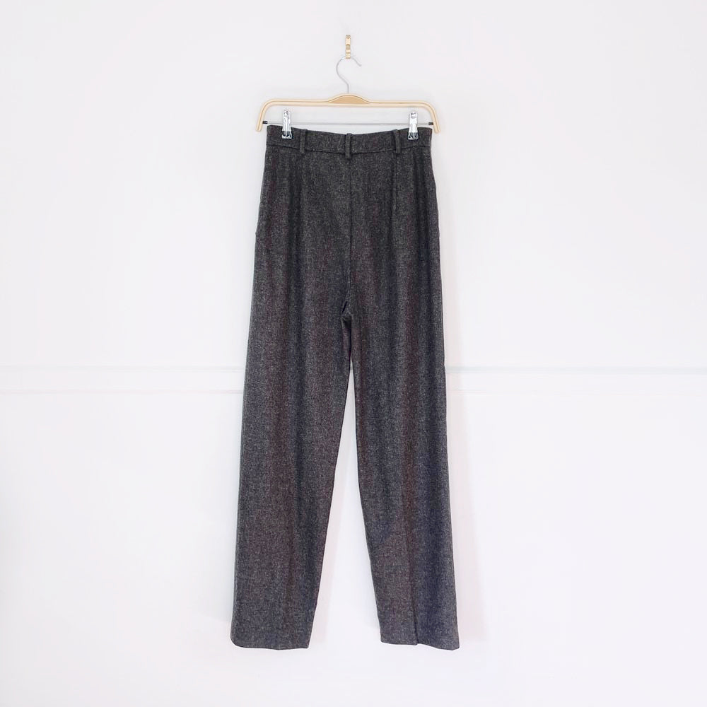 vintage max mara high rise wool-blend trouser