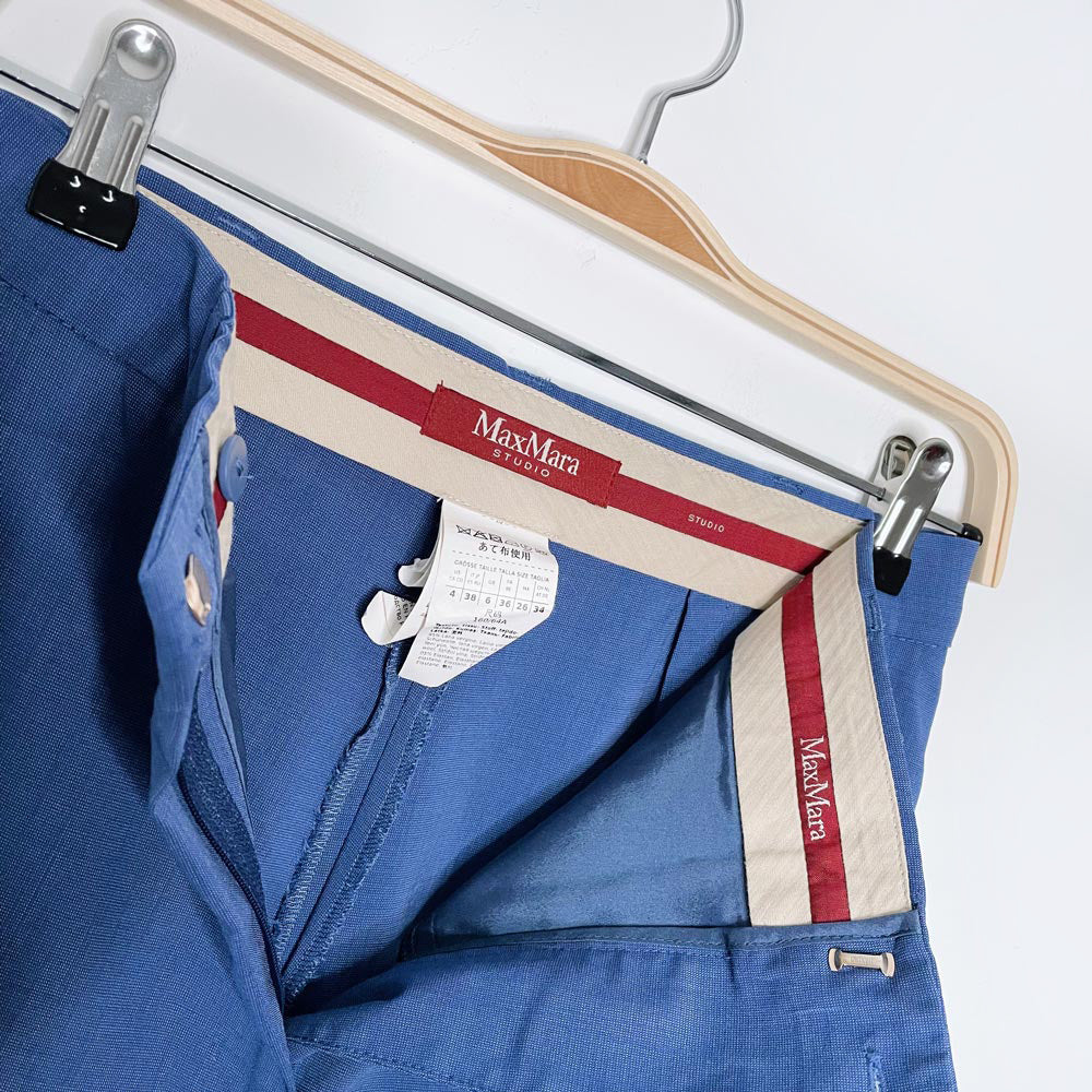 max mara studio high rise wool relaxed leg trouser