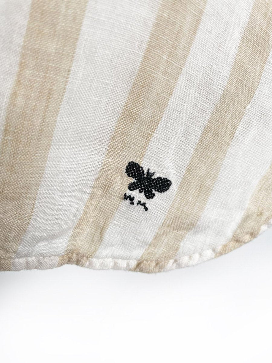 max mara 2025 lari 100% linen striped full button shirt | weekend - good market thrift store