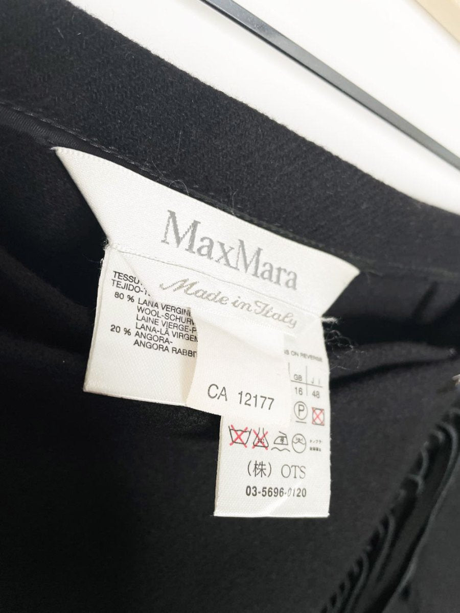 max mara wool - angora suede fringe wrap skirt | made in Italy - good market thrift store