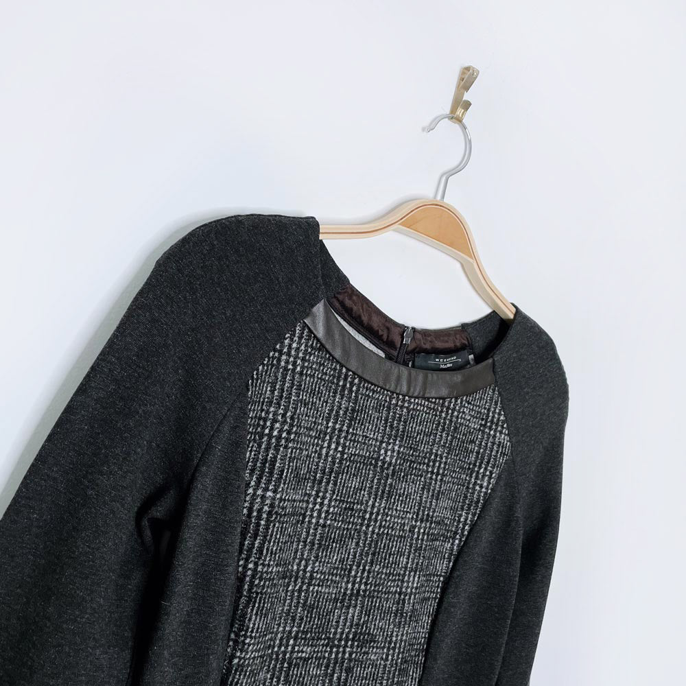 weekend max mara tweed panel career dress