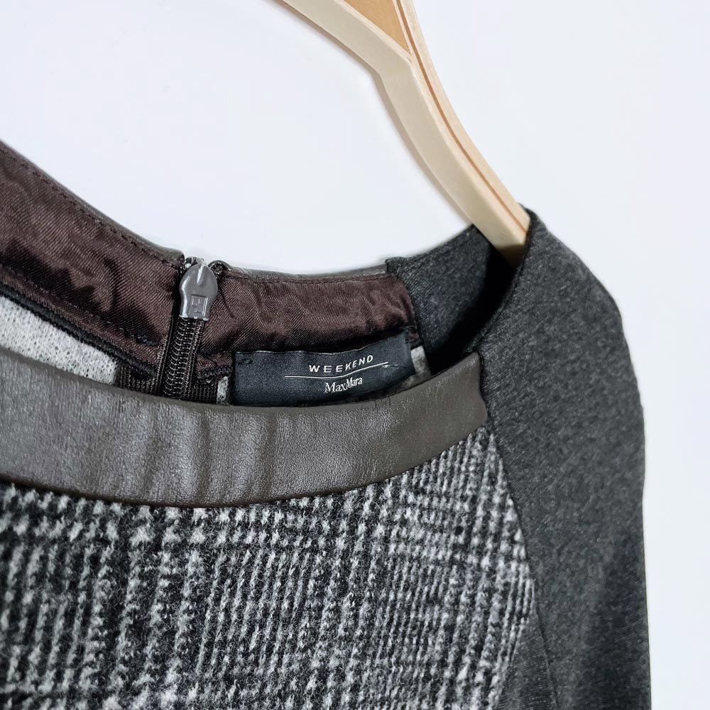 weekend max mara tweed panel career dress