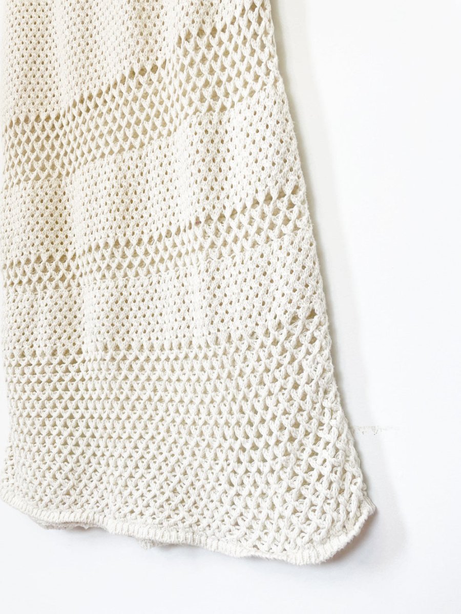 melrose and market crochet knit sleeveless low back midi dress - good market thrift store