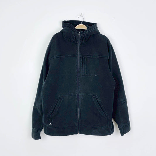lululemon men's black full zip hoodie - size xl
