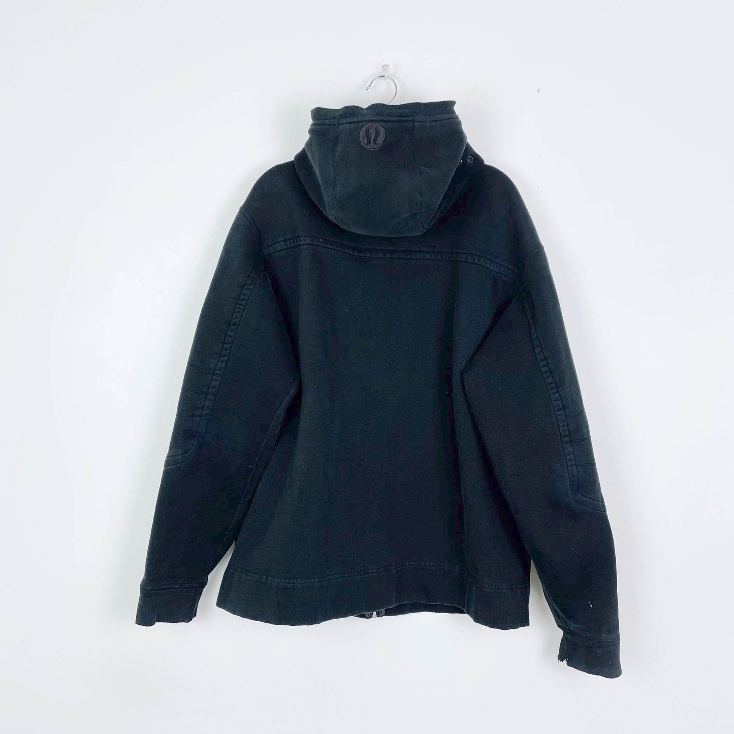 lululemon men's black full zip hoodie - size xl