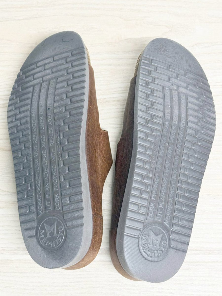mephisto two strap leather sandal - good market thrift store