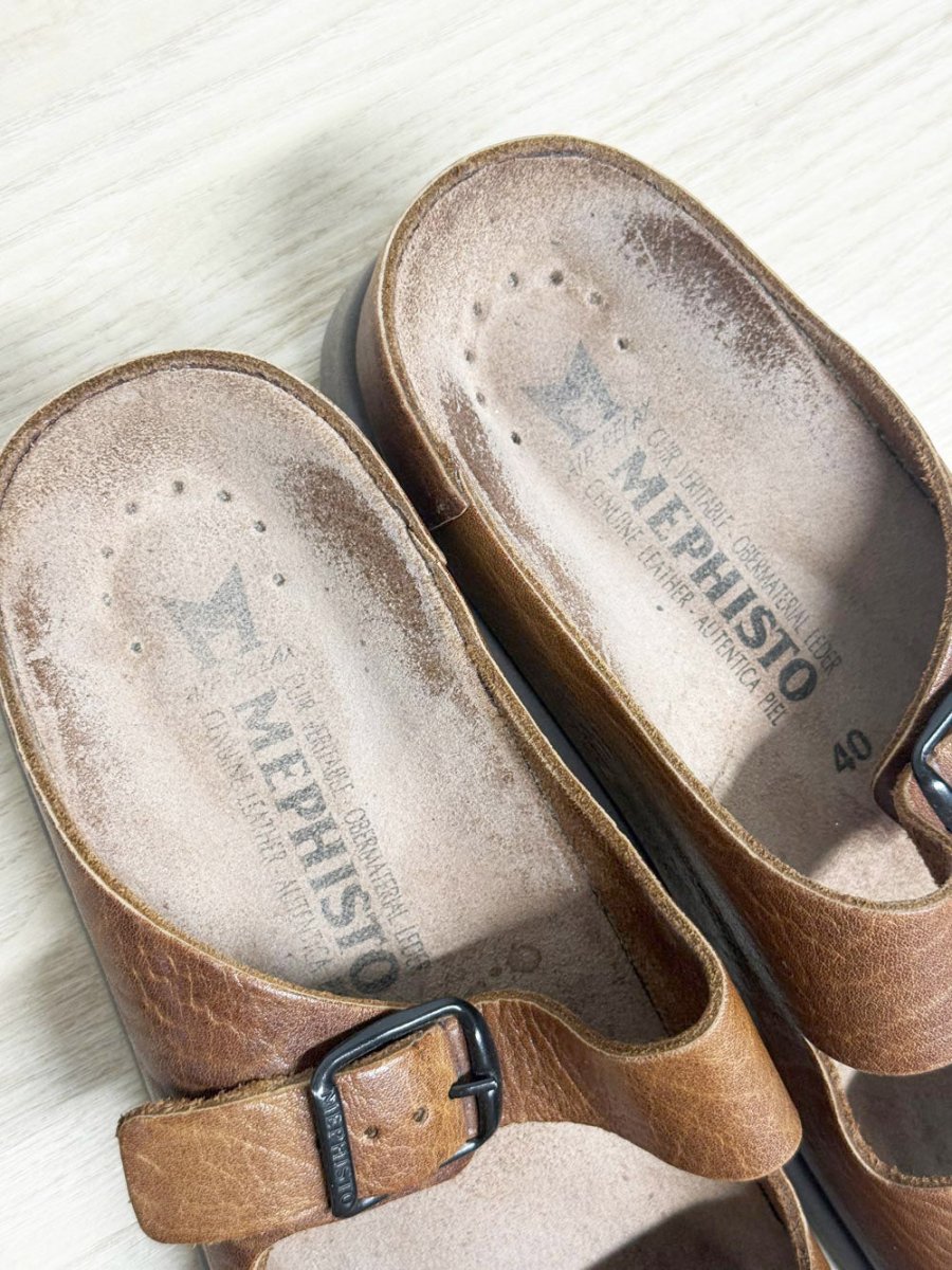 mephisto two strap leather sandal - good market thrift store