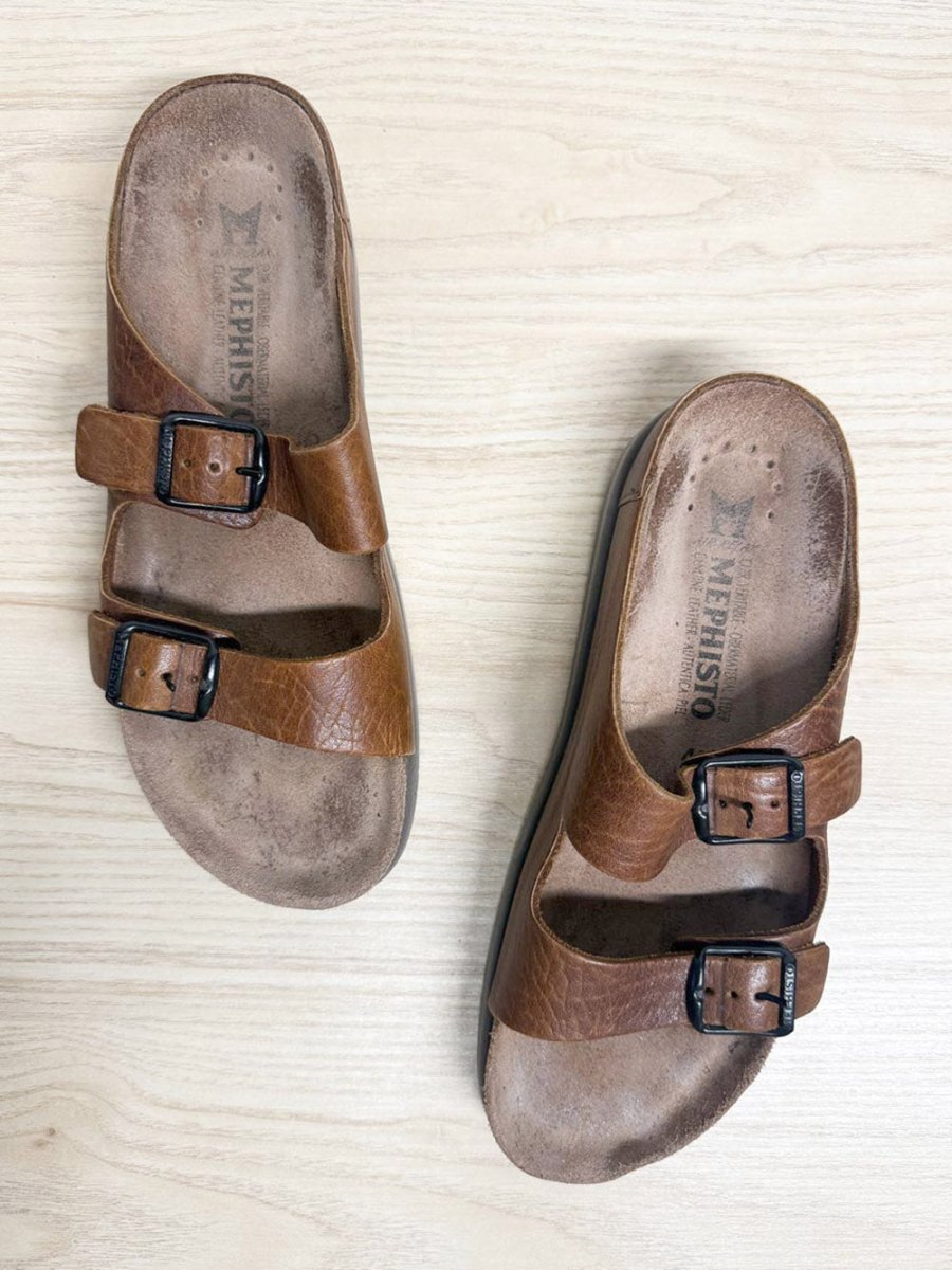 mephisto two strap leather sandal - good market thrift store