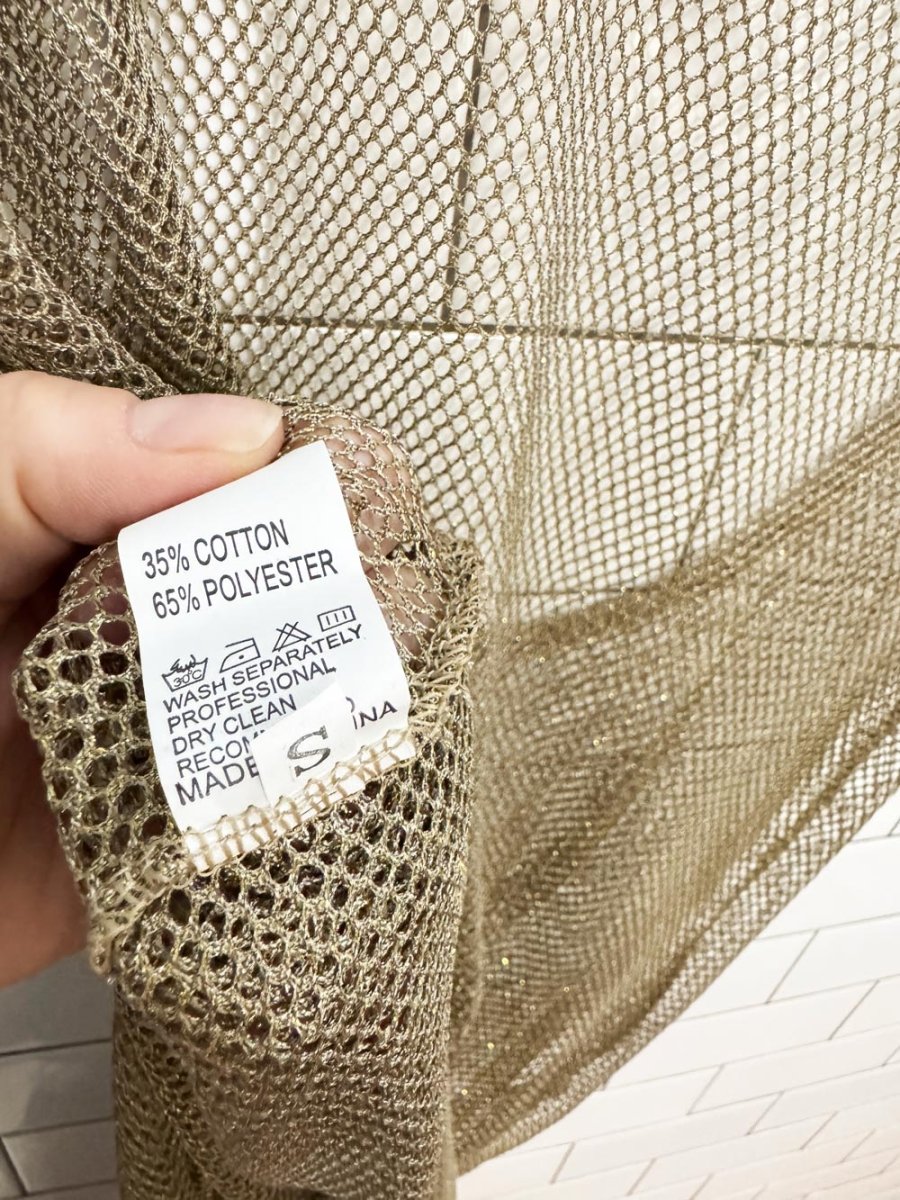 mesh metallic coverup sheer midi maxi dress - good market thrift store