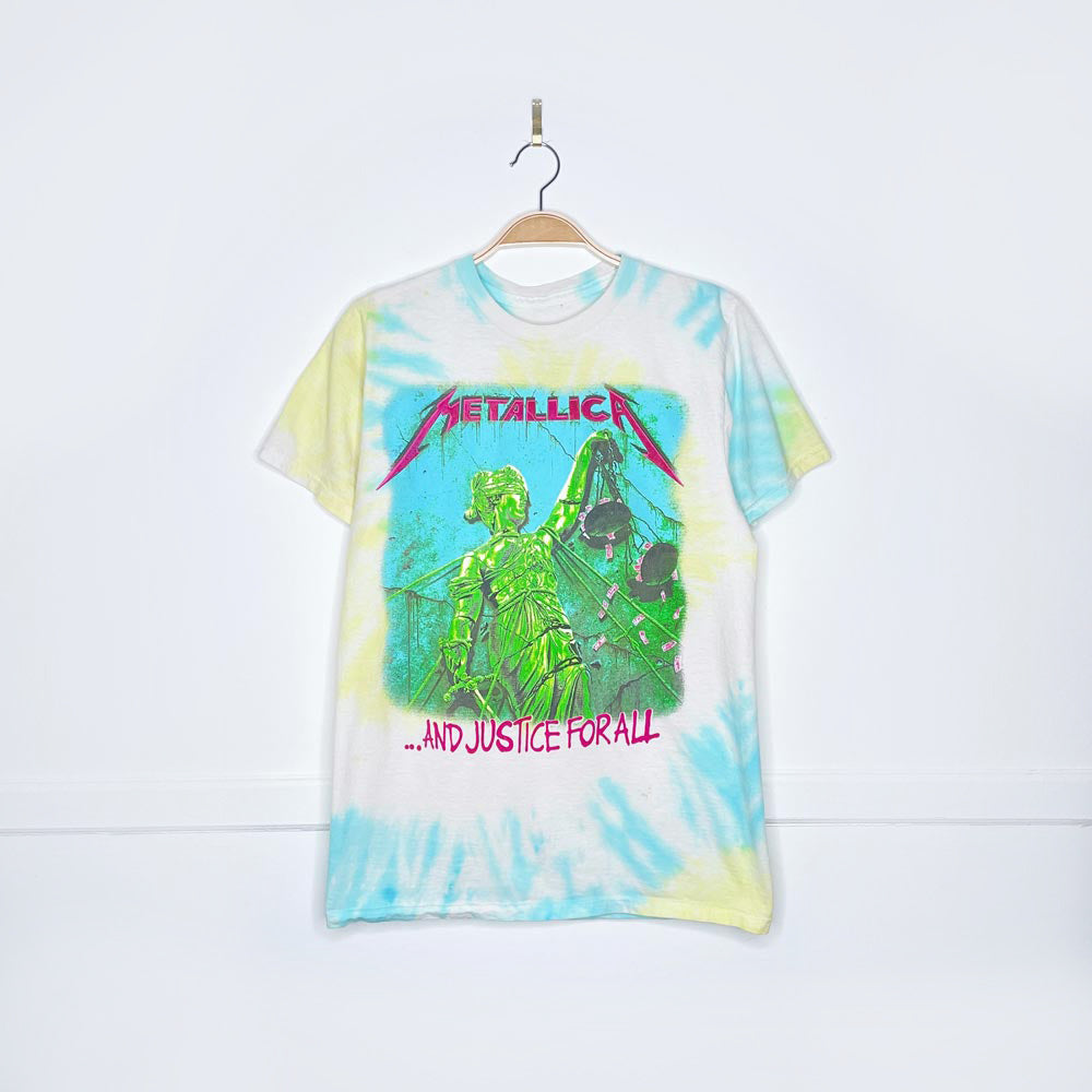 metallica 2022 justice for all tie dye tee