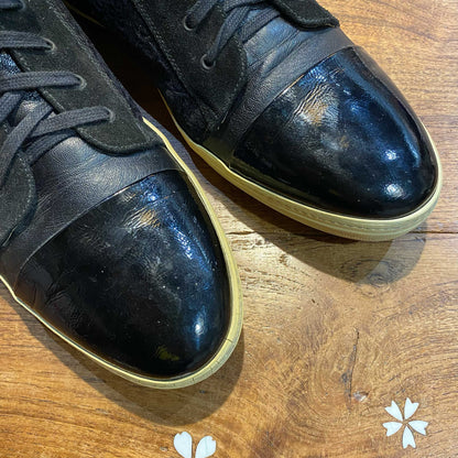 mezlan velvet leather high top sneakers - size 15