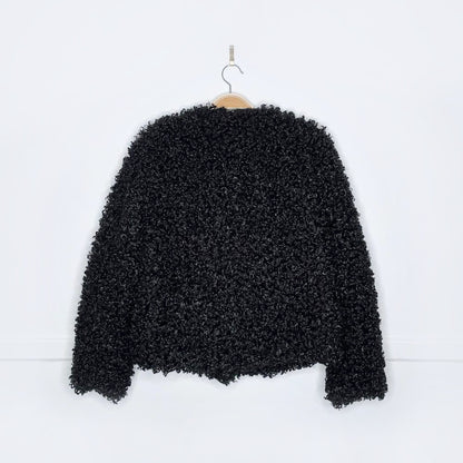 milly faux fur persian lamb short coat