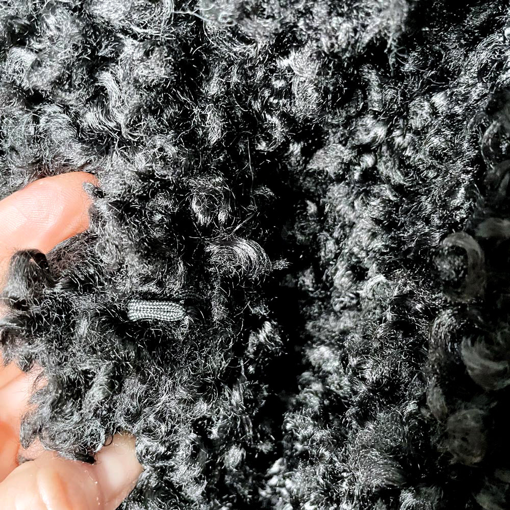 milly faux fur persian lamb short coat