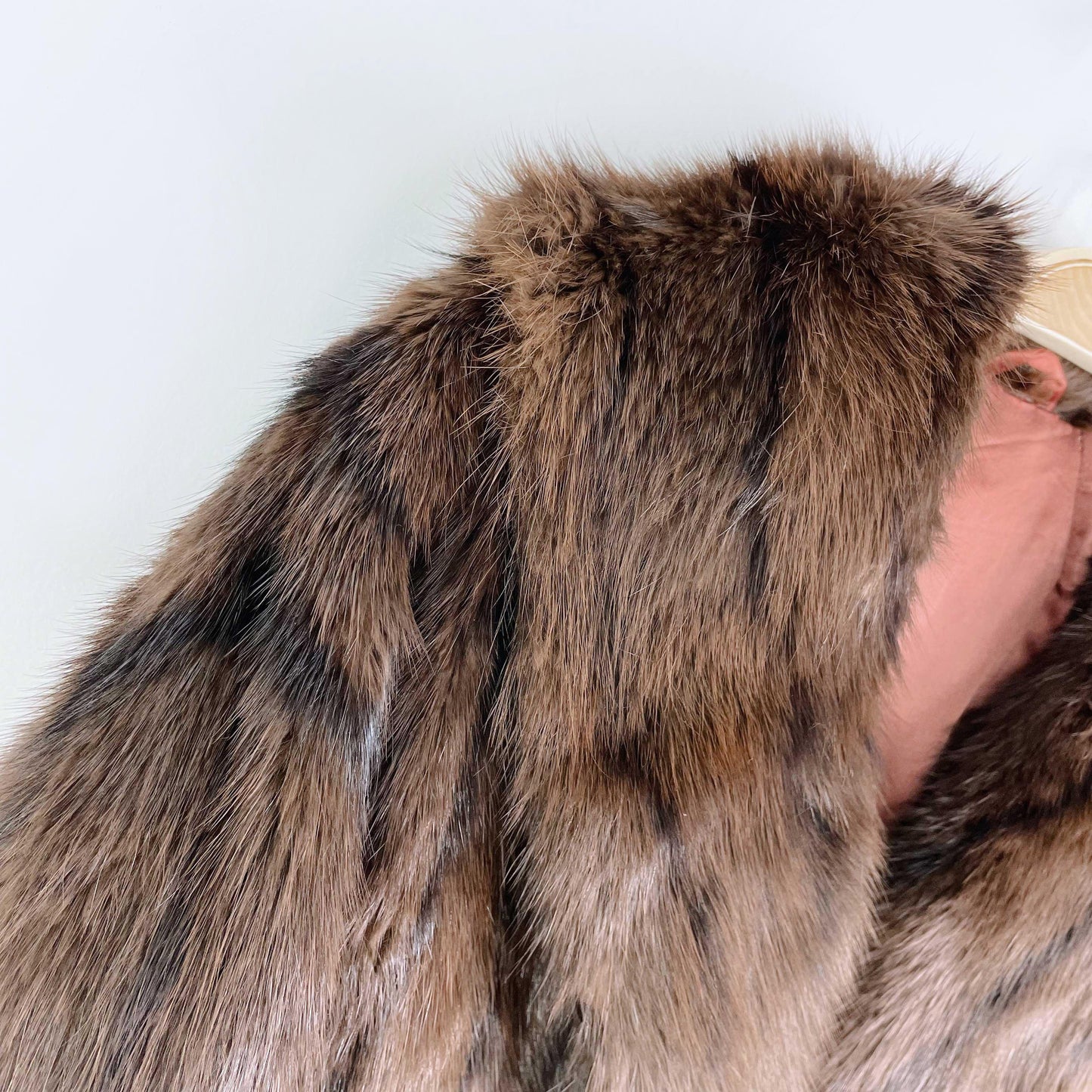 vintage long brown mink fur coat