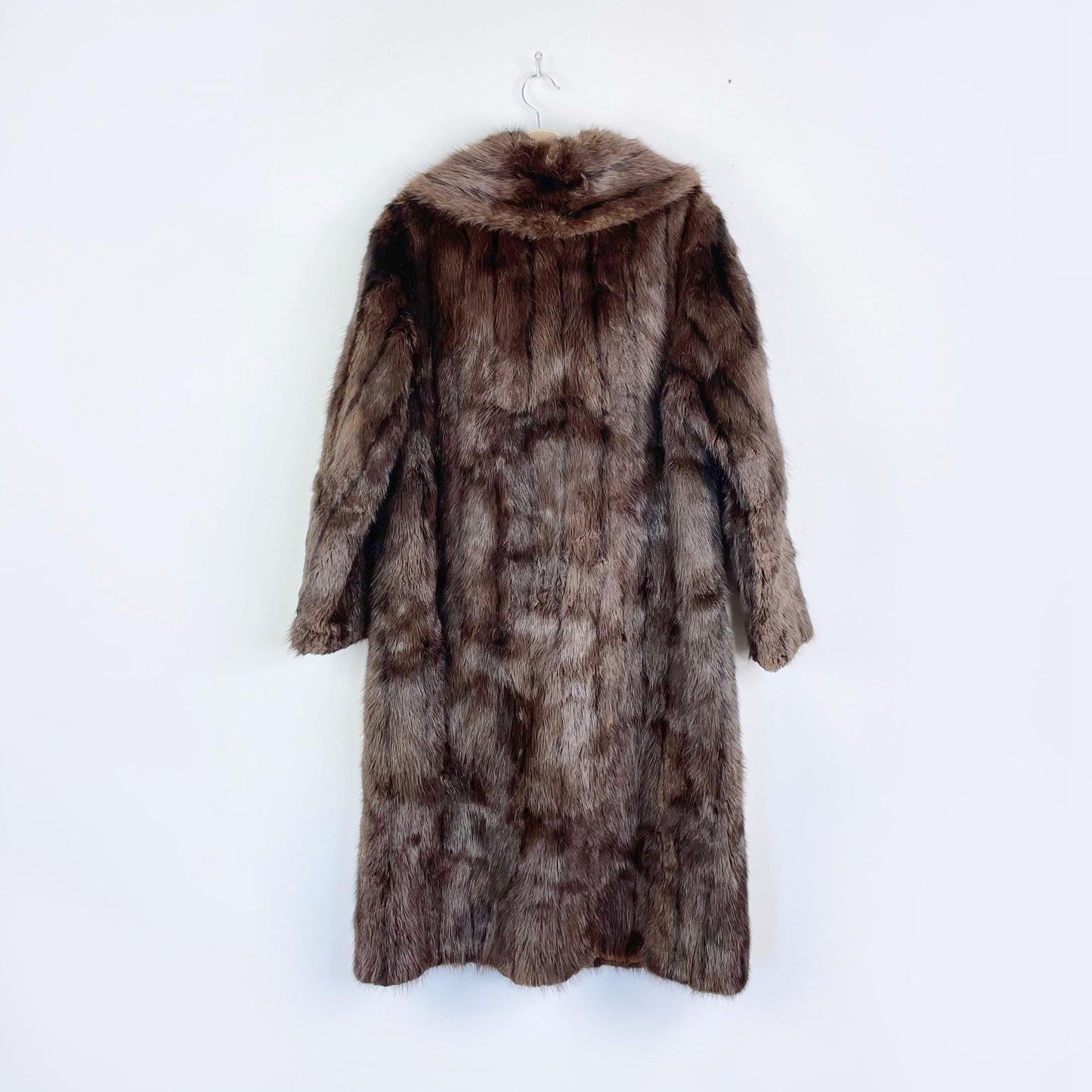 vintage long brown mink fur coat