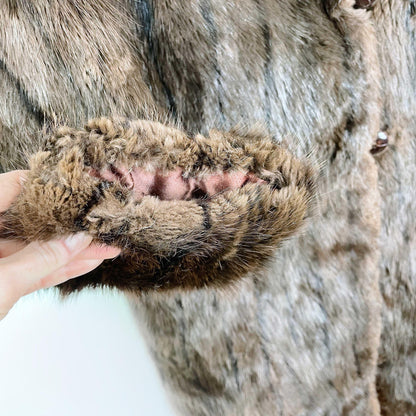 vintage long brown mink fur coat