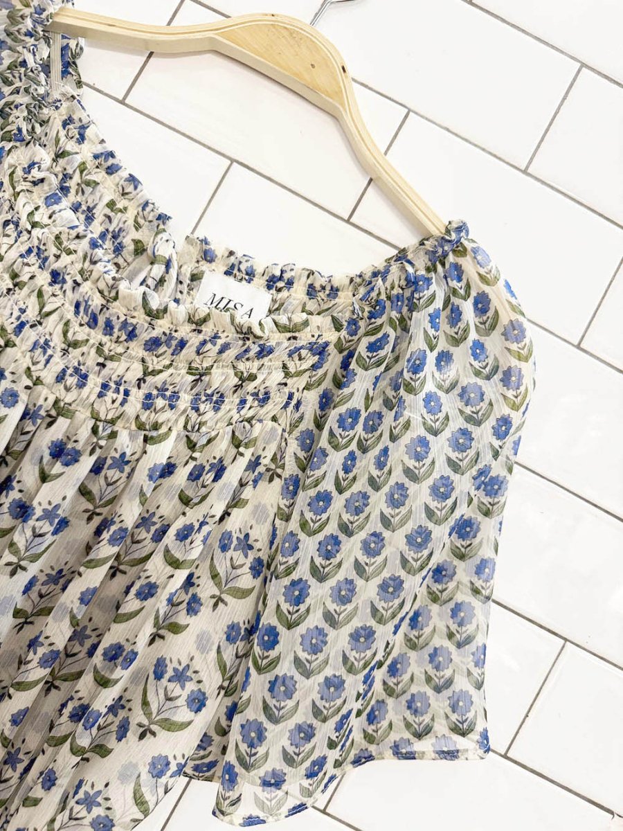 misa los angeles severine floral chiffon mini dress | made in USA - good market thrift store