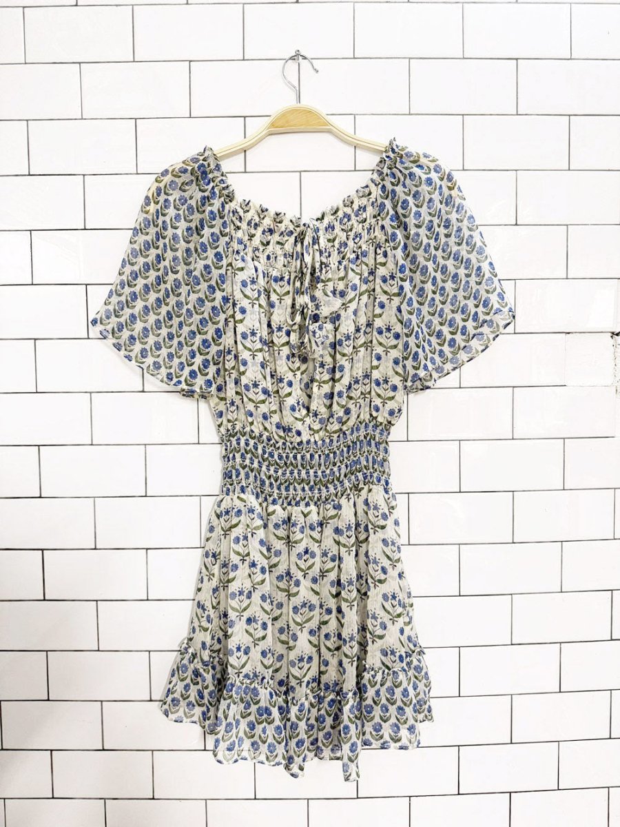 misa los angeles severine floral chiffon mini dress | made in USA - good market thrift store