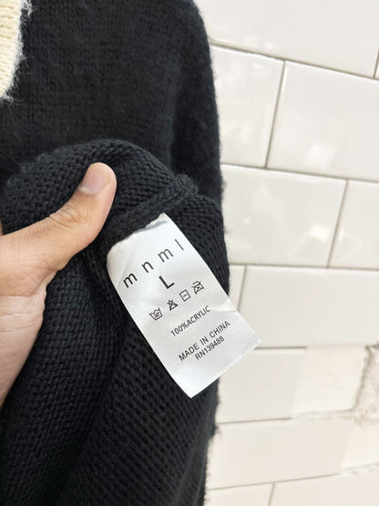 mnml fuzzy knit collared sweater - good market thrift store