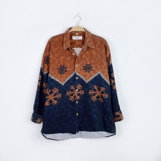 vintage modango homme western flannel button down - size large