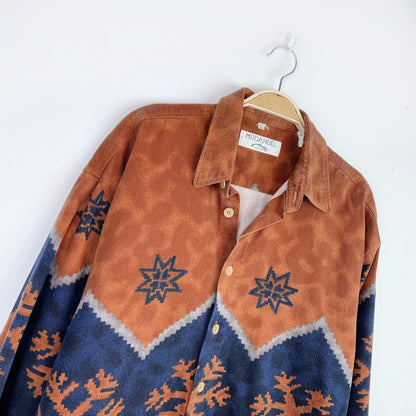 vintage modango homme western flannel button down - size large