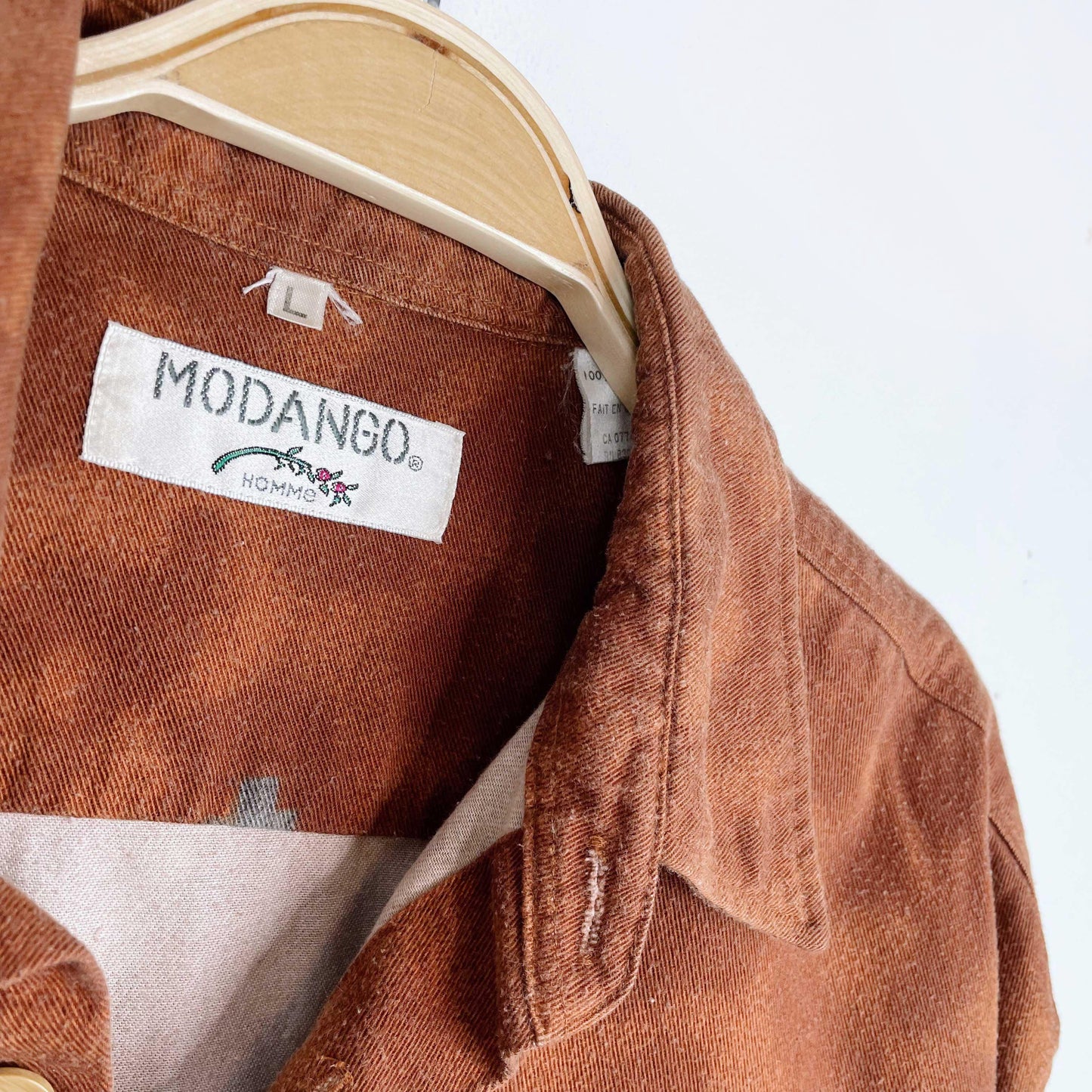 vintage modango homme western flannel button down - size large