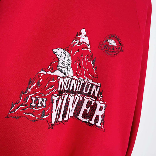 vintage 80s monkton in the winter polar bear sweatshirt - size xl
