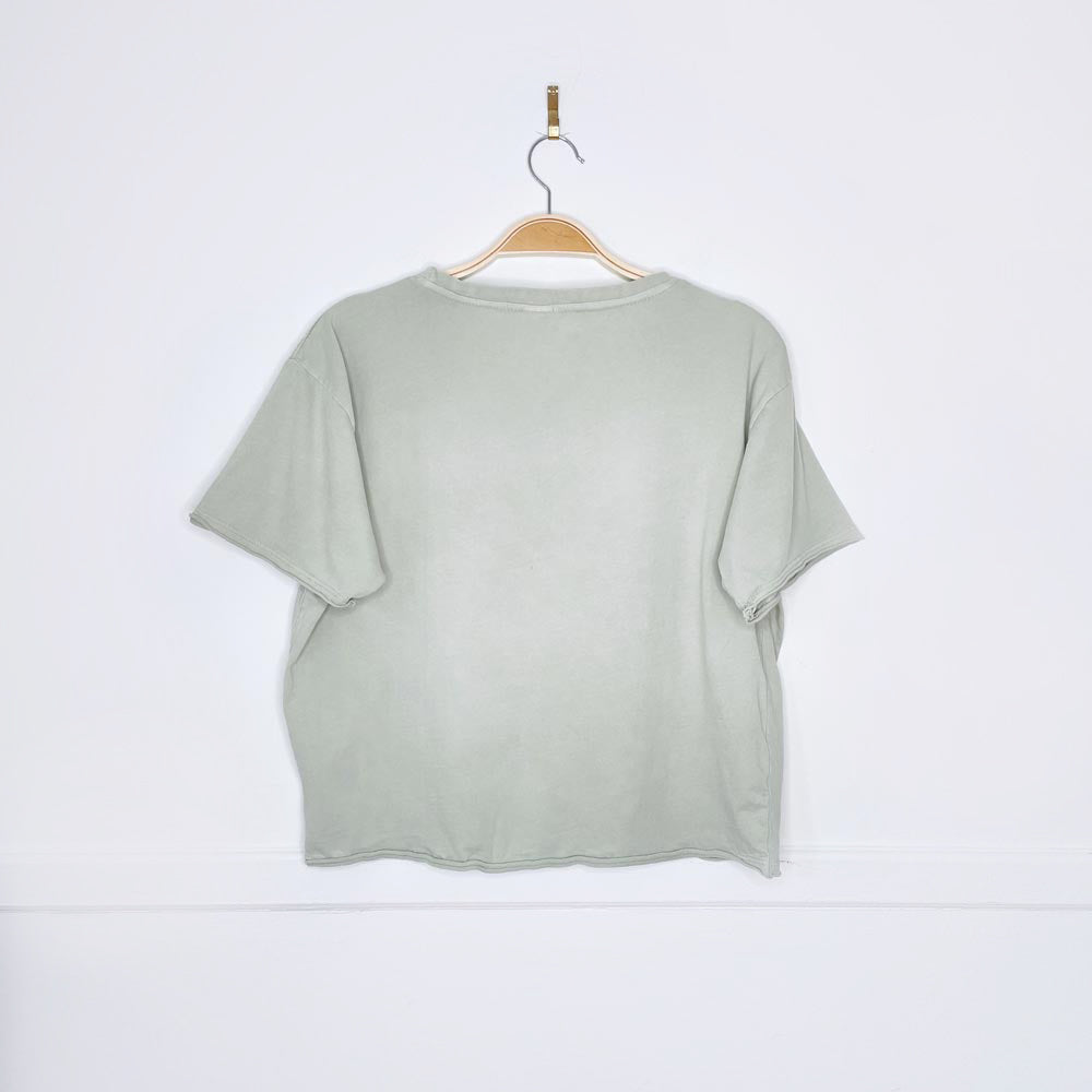 daybreak montana graphic crop tee