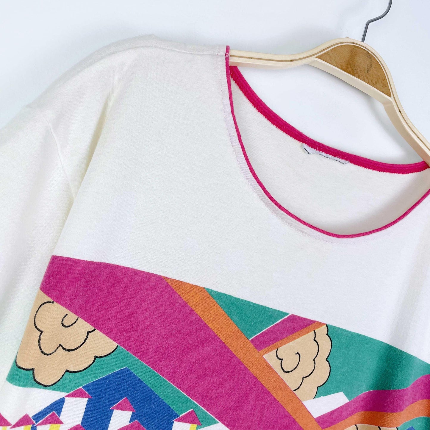 vintage 80s monte carlo cabana midi t-shirt dress