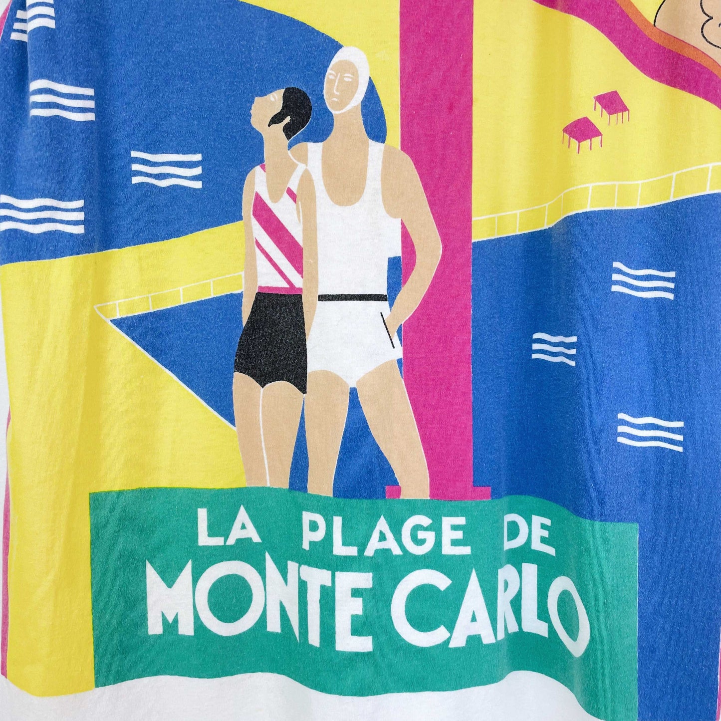 vintage 80s monte carlo cabana midi t-shirt dress