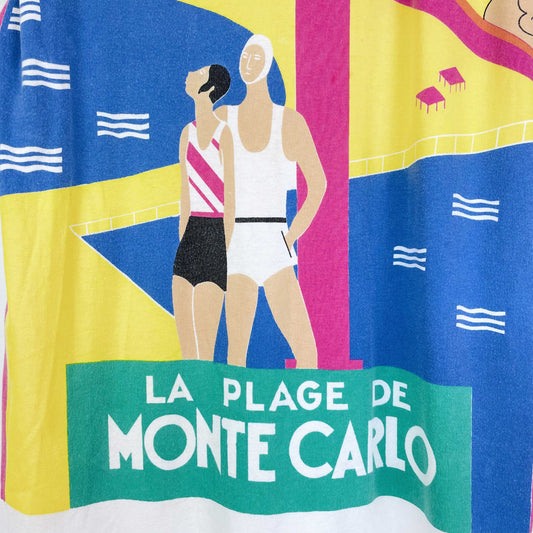 vintage 80s monte carlo cabana midi t-shirt dress