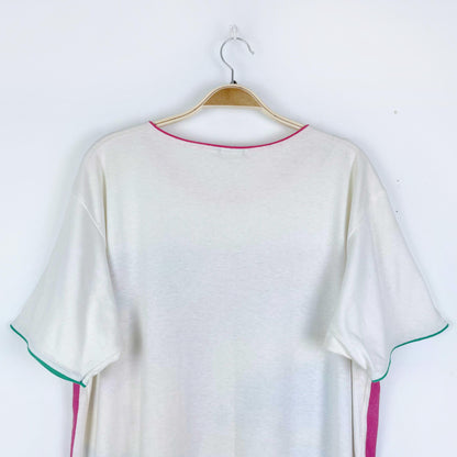 vintage 80s monte carlo cabana midi t-shirt dress