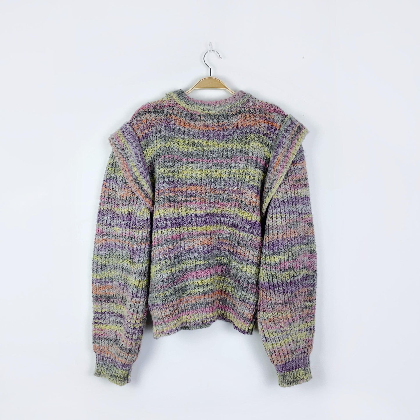 moon river strong shoulder multi sweater - size medium
