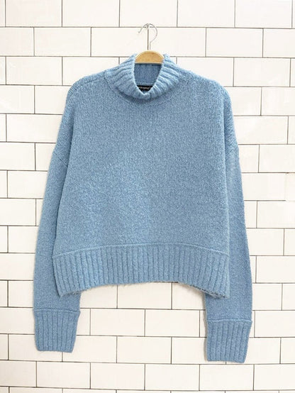 moon & madison boxy mock neck knit sweater - good market thrift store