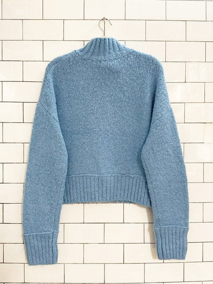 moon & madison boxy mock neck knit sweater - good market thrift store