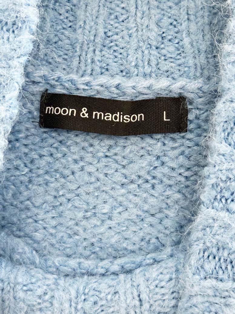 moon & madison boxy mock neck knit sweater - good market thrift store