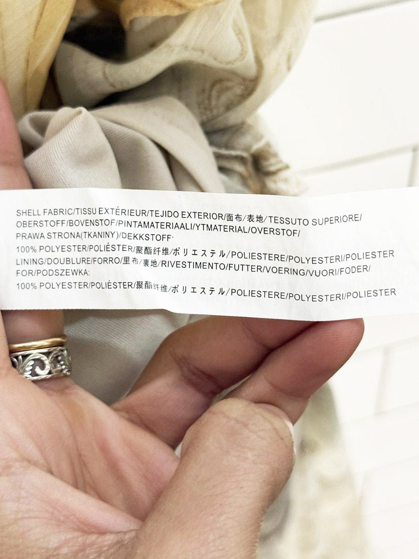 moon river marble ruffle layered midi dress - good market thrift store