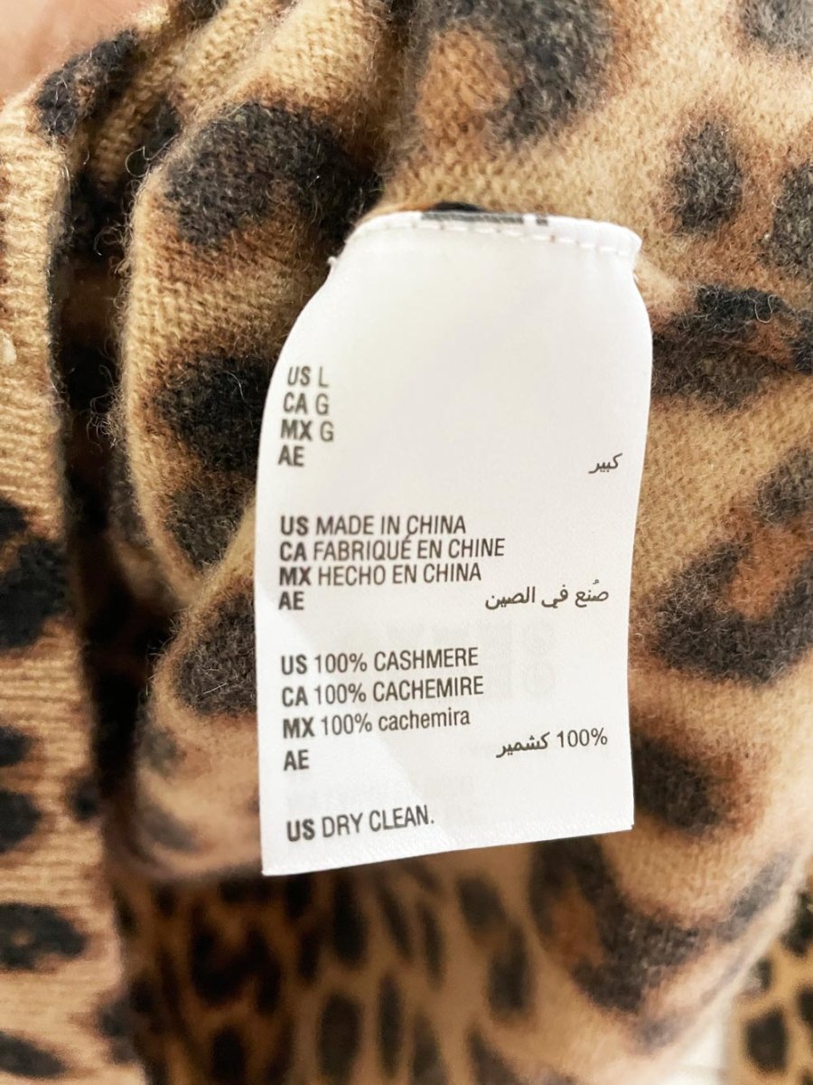 morgan taylor 100% cashmere animal print sweater - good market thrift store