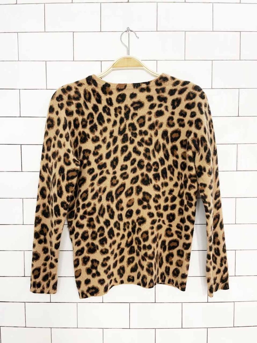 morgan taylor 100% cashmere animal print sweater - good market thrift store