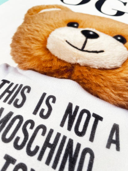 moschino 100% silk teddy square scarf - good market thrift store