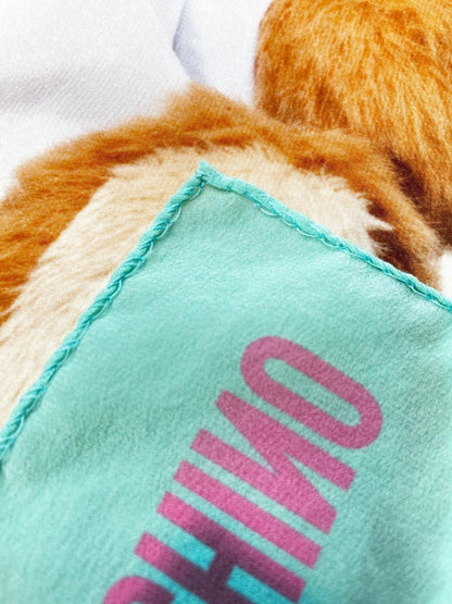 moschino 100% silk teddy square scarf - good market thrift store