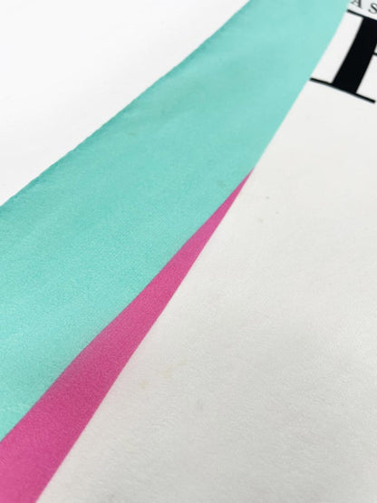 moschino 100% silk teddy square scarf - good market thrift store