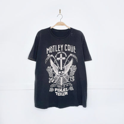 vintage motley crüe 2015 all bad things must come to and end final tour tee