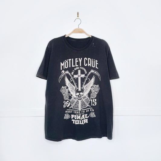 vintage motley crüe 2015 all bad things must come to and end final tour tee