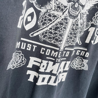 vintage motley crüe 2015 all bad things must come to and end final tour tee