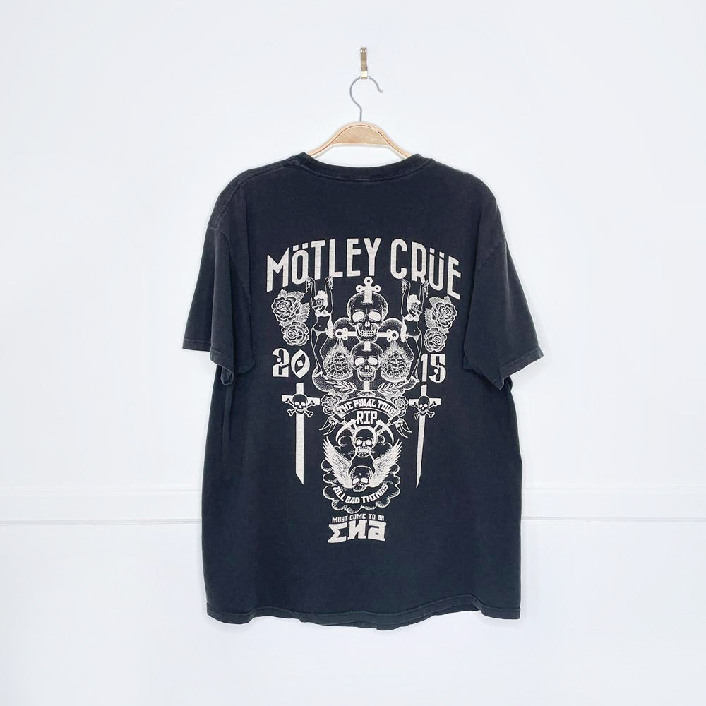 vintage motley crüe 2015 all bad things must come to and end final tour tee
