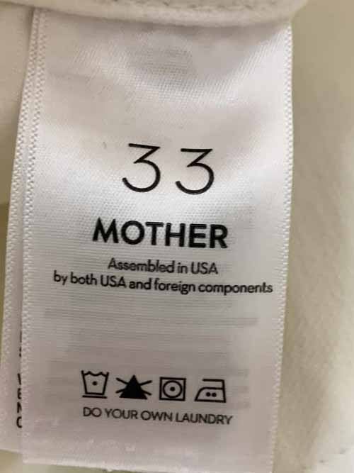mother wide leg raw hem jeans | made in usa - good market thrift store