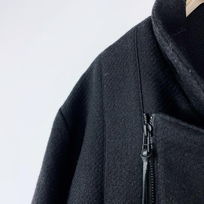 professor e f/w '19 wool asymmetrical zip moto jacket - size 50 EU